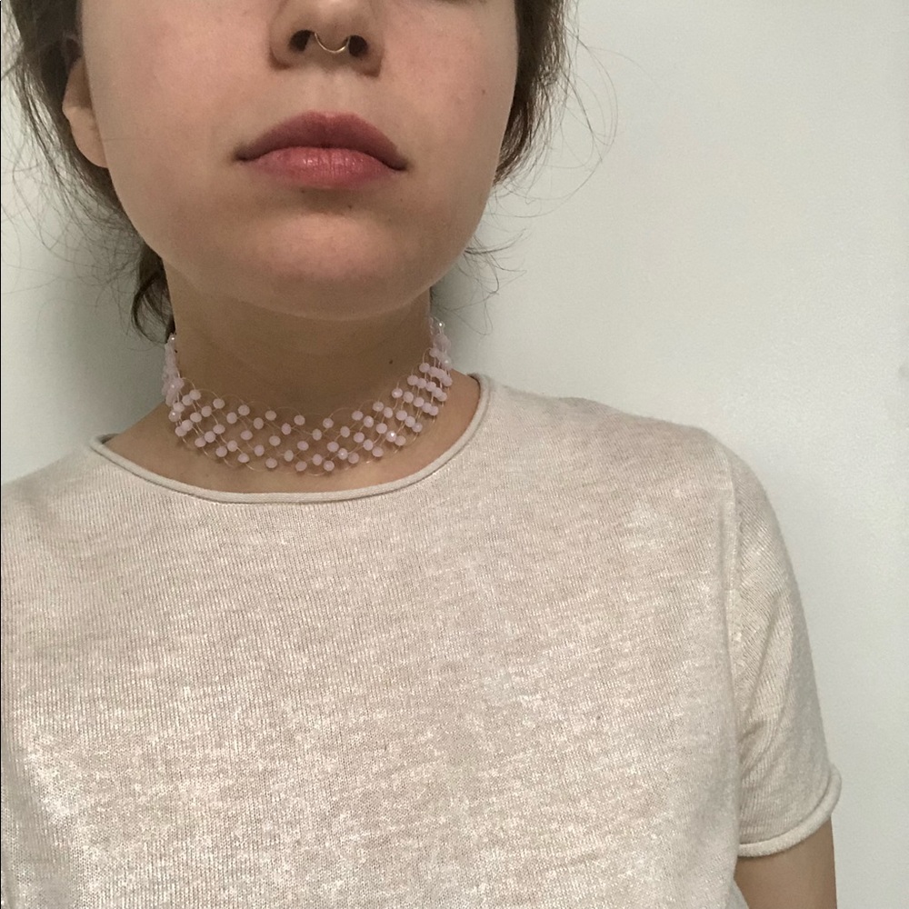 Pink Beaded Choker